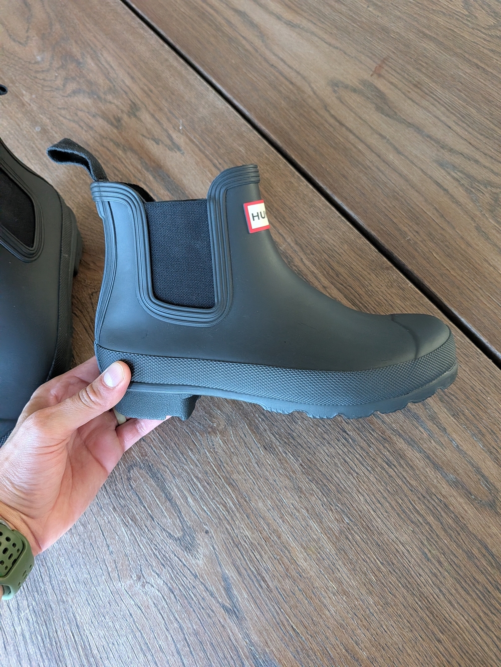 Hunter Women's Black Chelsea Ankle Rain Boot US Size 5 - Picture 9 of 15